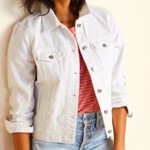 Old Navy White Denim Jacket - Size Large